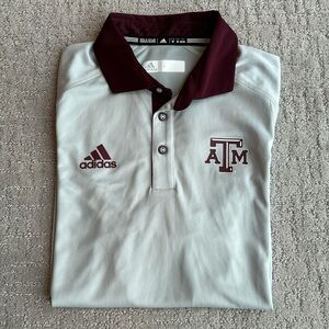 Adidas Climachill Texas A&M Gray Polo